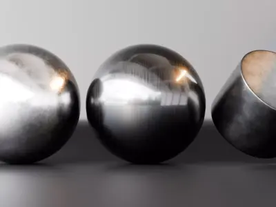 3 Unique Metal Shaders 3D model
