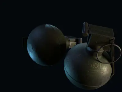 hand grenade Low-poly 3D model purchase