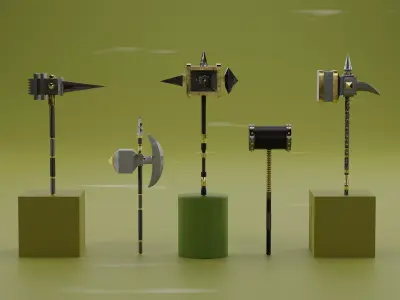 Hammer Low-poly 3D model 45