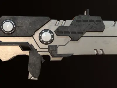 Sci Fi Gun Low-poly 3D model purchase