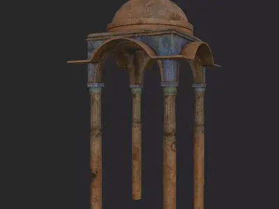 Small Tomb Low-poly 3D model