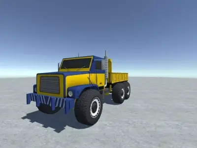 Industrial Truck 2 Low-poly 3D model
