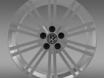 VW Polo Blue GT 2012 rim 3D model