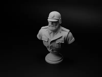 Tank Commander Bust Chess 3D print model purchase
