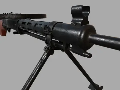 DP-28 Machine Gun 3D model