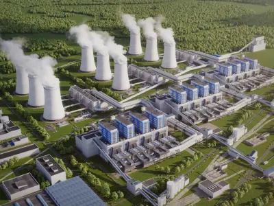 Power plant detailed 3D model purchase