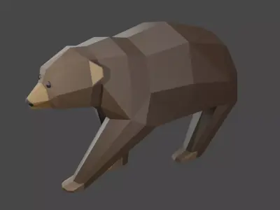 a bear Low-poly 3D model