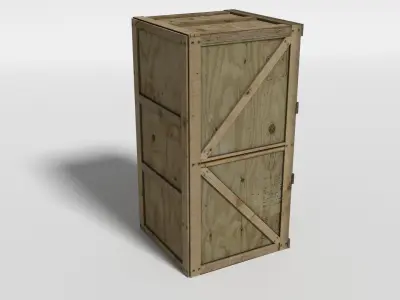 wooden crate Low-poly 3D model by Rosyaev