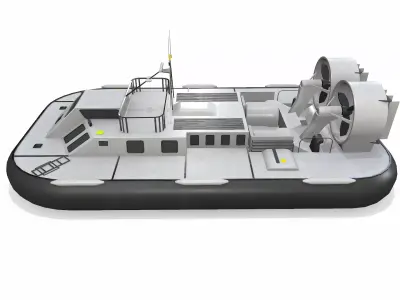Passenger Hovercraft Low-poly PBR Low-poly 3D model