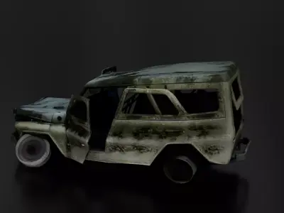 Abandoned car 01 3D print model