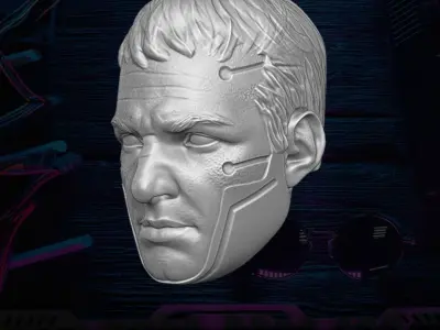 Cyber Punk head 3D printable File For Action Figures 3D print model purchase