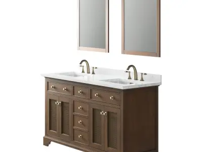 OVE Ophelia 60 Almond Latte Vanity 3D model