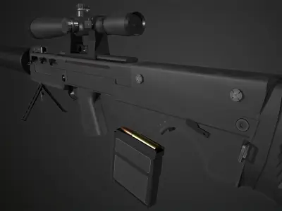 VKS sniper rifle Low-poly 3D model