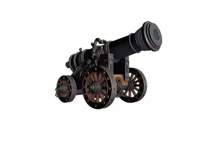 Old War Canon 3D Model 3D print model