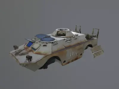 armored car wreck 3D model