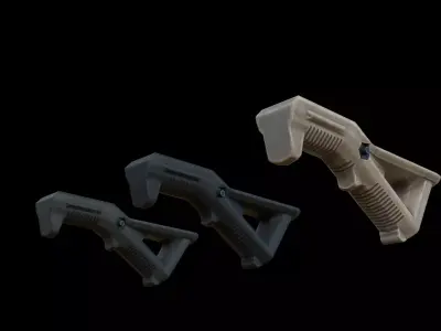 Angled Foregrip Low-poly 3D model