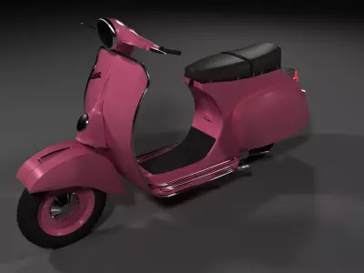 Vespa 1969 model Low-poly 3D model