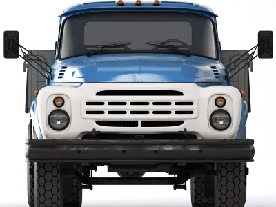 ZIL 130 flatbed body 1978 3D model