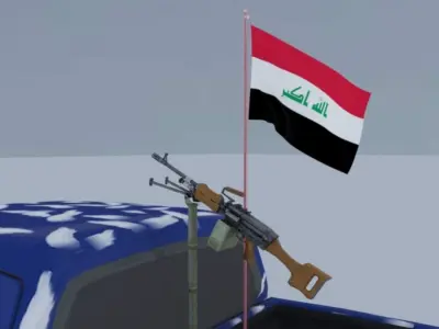 Iraqi police pick up  Low-poly 3D model