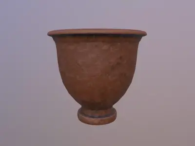Antique clay pot Low-poly 3D model