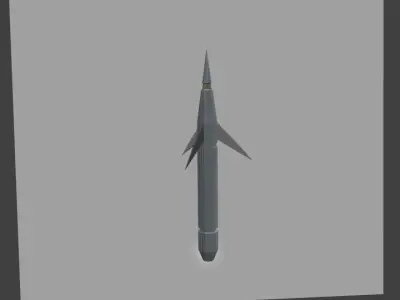 game ready missle missile Free low-poly 3D model