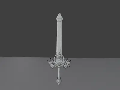 Sword low-poly game ready Low-poly 3D model