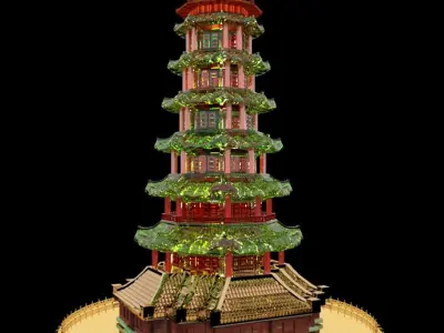 Chinese tower 3D model