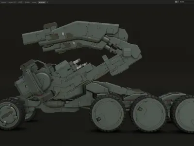 scifi-model551 armored vehicle 3D model