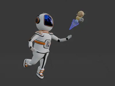 Astronaut Free low-poly 3D model