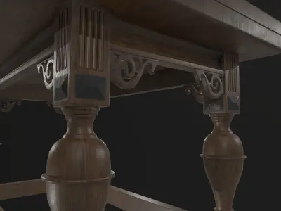 Wooden table 3D model