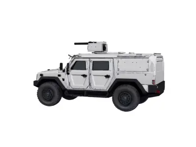 Iveco LMV Armored Vehicle Low Poly Tactical Military Model Low-poly 3D model