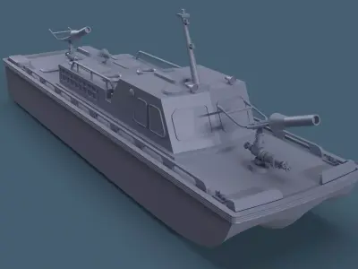 Fire boat for 3D Print 3D print model