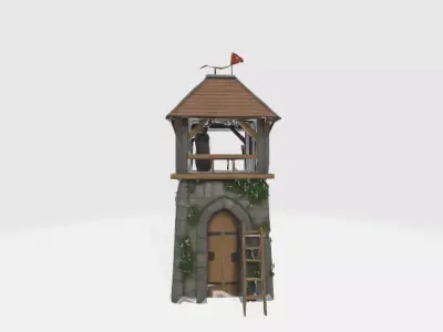 archer tower Low-poly 3D model