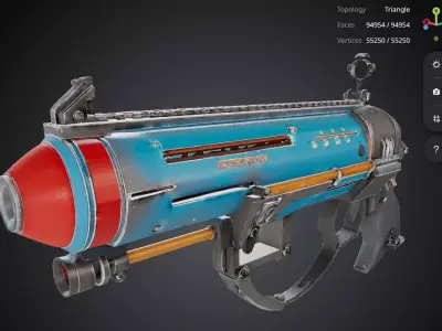 Futuristic Gun 3D model buy