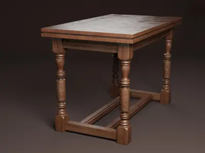 PBR lowpoly desk Low-poly 3D model
