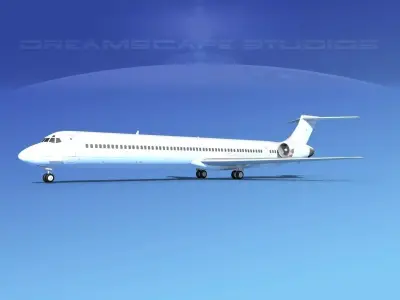 McDonnell Douglas MD-90 Unmarked 4 3D model
