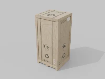 Customizable Wooden Crate Duo - Contrast Shapes 3D model
