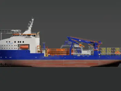 Cable Laying Vessel 3D model