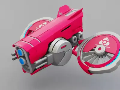 combat drone rigged 3D model purchase