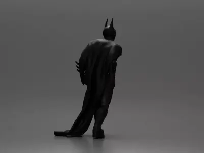 Batman drags defeated clown prince marching 3D print model