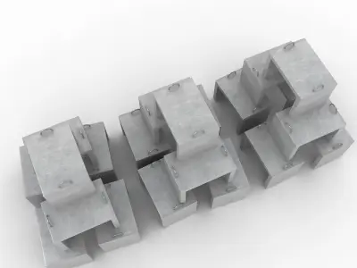 Stack Of Concrete Blocks 3D model