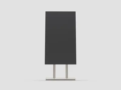 Style advertisement close to a urban street in city 3D model 3