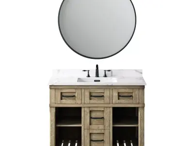 OVE Riverland 42 Antique Oak Vanity 3D model