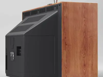 Retro 80s Television Set 3D model