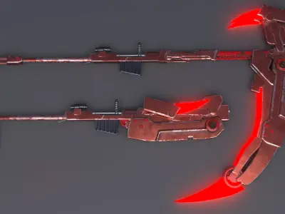 Sci-fi cool style weapon new moon rose 3D model