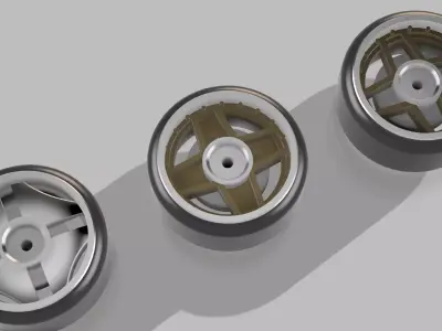 Classic JAPAN wheels set in HW scale 3D print model