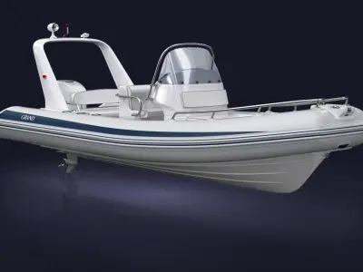 Inflatable Boat Grand Silver Line Cruiser S650GL and Mercury Verado 350 3D model