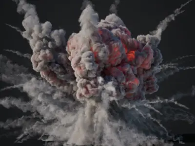 VDB Animated Explosion Pack vol2 Part1