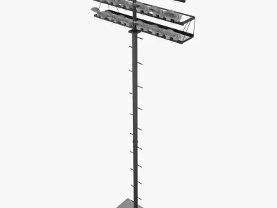 Stadium Lights 4 3D model
