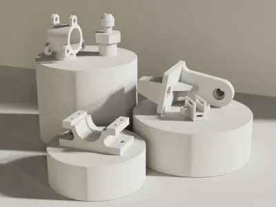 Metal pieces 3D model